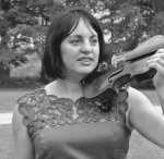 me with violin at mums wedding