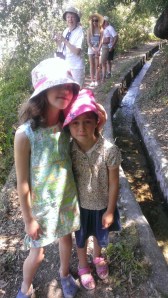 Emily Ruby and mum along the aqueduct