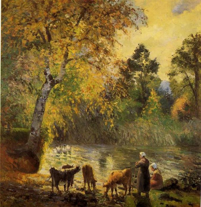 autumn-montfoucault-pond-1875 Camille Pissarro
