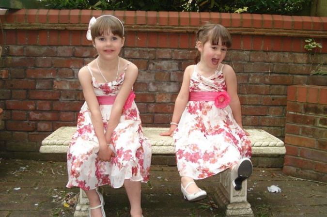 Emily & Ruby at mums wedding