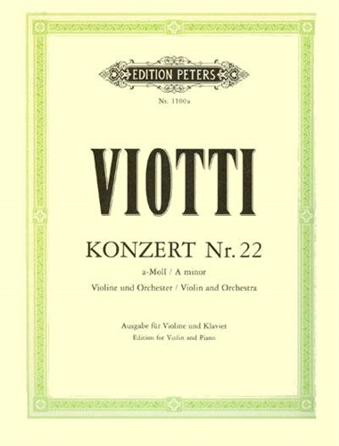 Viotti - Violin Concerto no. 22 sheet music cover