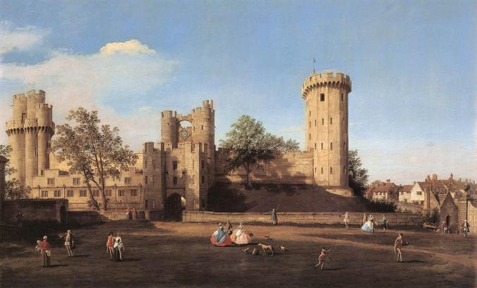 East front of Warwick castle by Canaletto c. 1752
