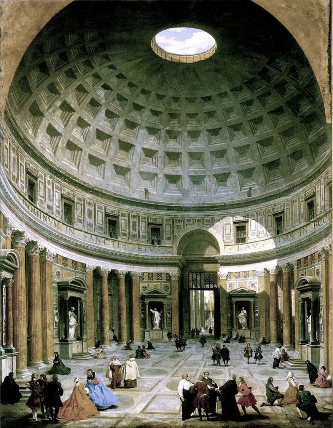 Interior of the Pantheon by Giovanni Paolo Panini. 