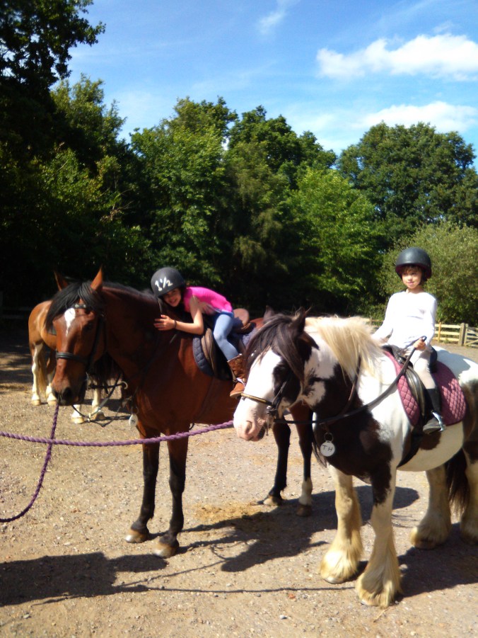 happy girls after the ride