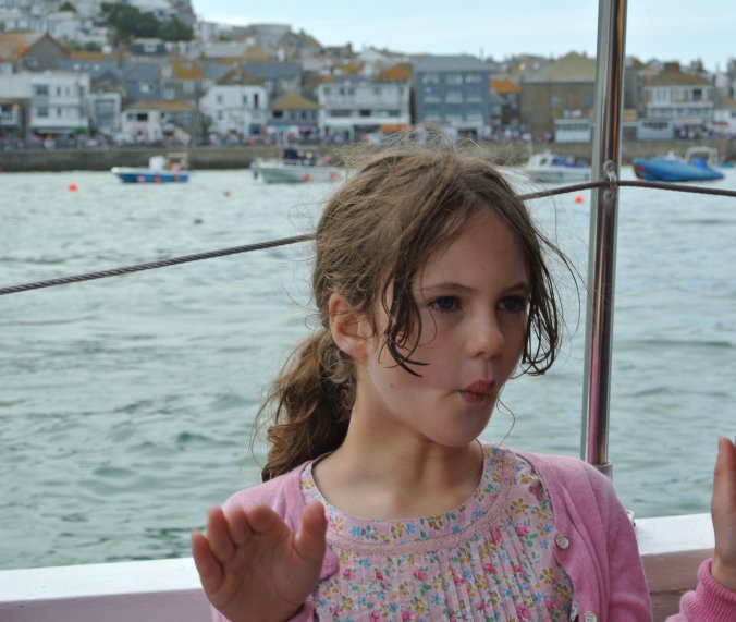 Emily doing her seal impression.