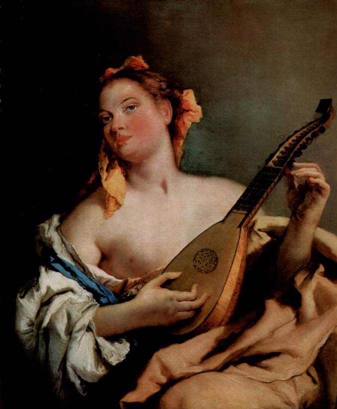 Giovanni Battista Tiepolo - Girl with a mandolin 