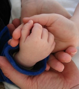 family-holding hands