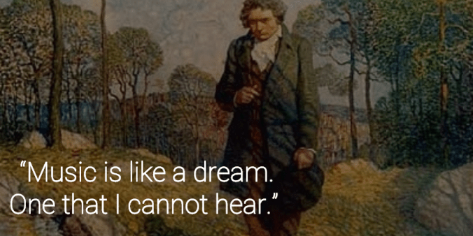 Painting of Beethoven in the Vienna Woods by N.C. Wyeth 