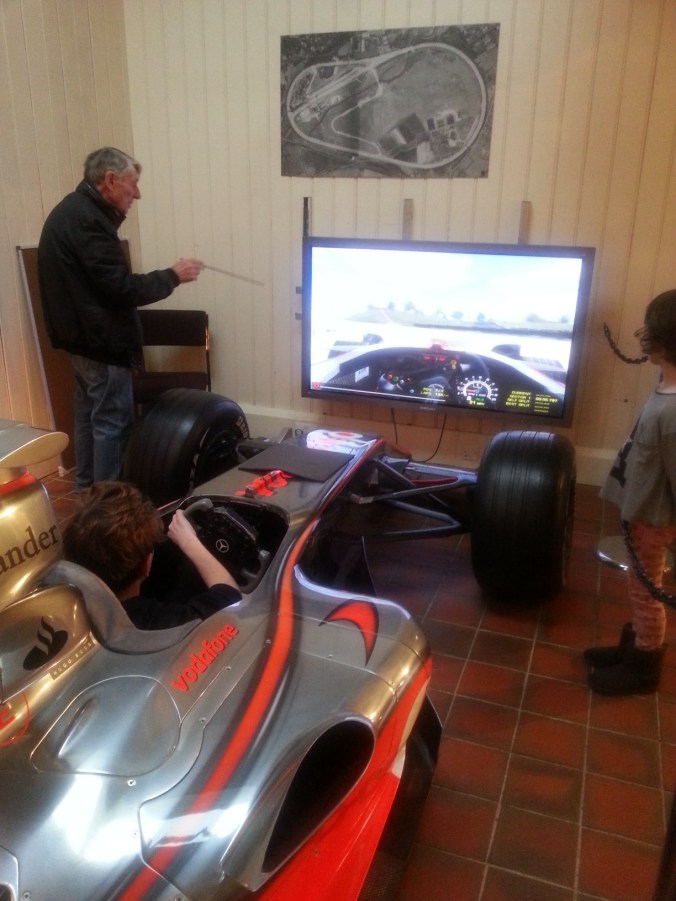 Will on F1 simulator behind