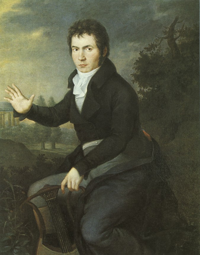 Portrait of Beethoven by Joseph Williboard Mahler c. 1804-5 (oil on canvas)