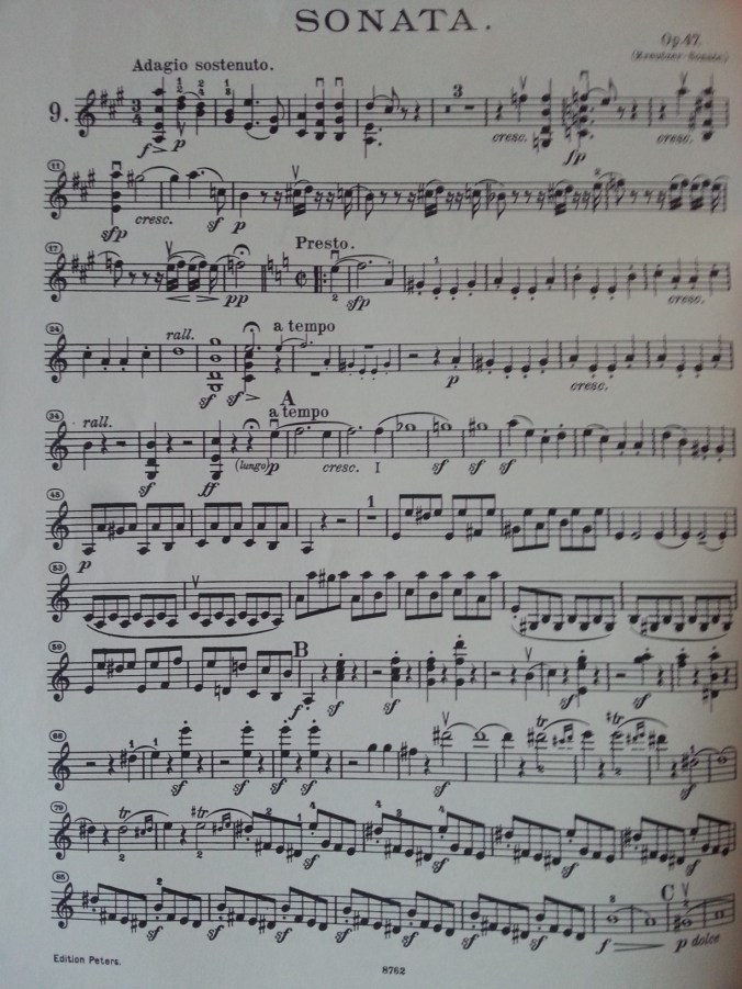 My score of the Kreutzer by Edition Peters.