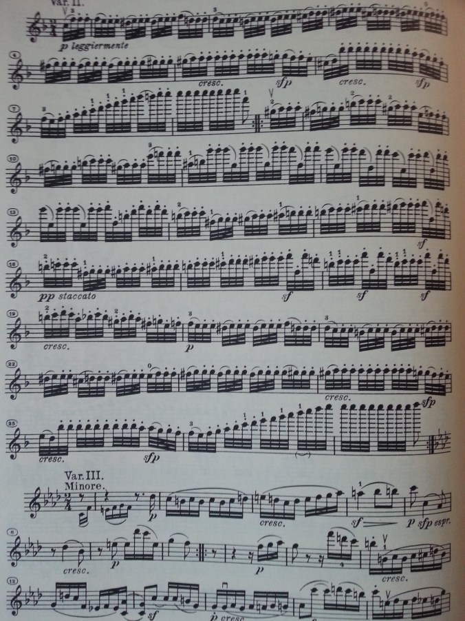 The second variation of the Andante which was sight-read by George Bridgetower.