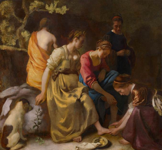 Diana and her Nymphs - Johannes Vermeer c. 1653 - 1656