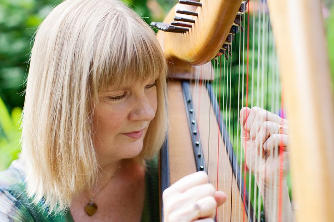 Laurelle harp garden close up