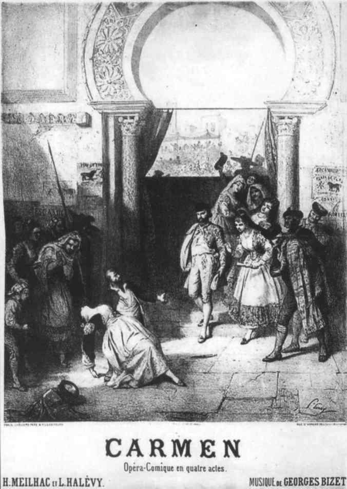 1875 poster for Bizet's opera Carmen