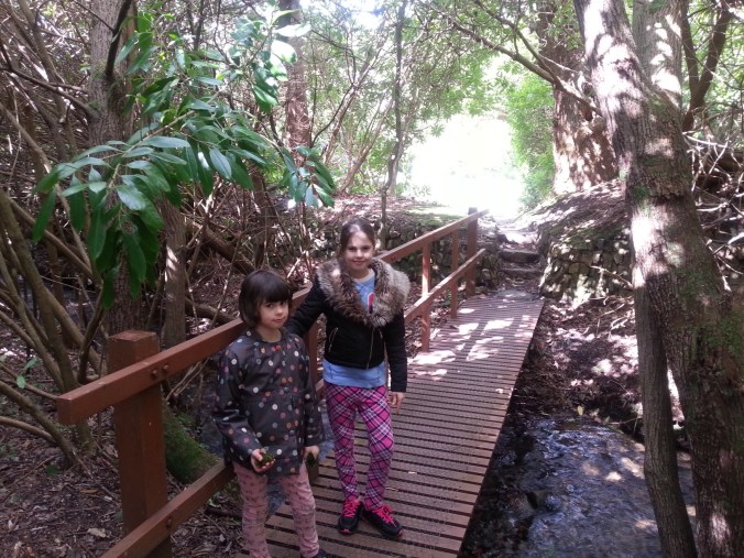 Clowance - Emily and Ruby on bridge