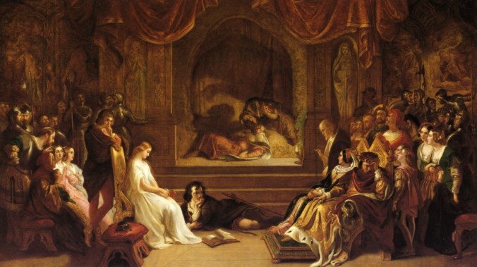 Play Scene from Hamlet by Daniel Maclise 