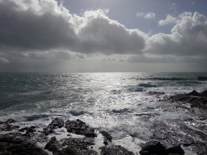 Porthleven - dramatic skies and sea