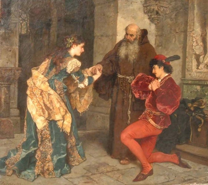 Romeo and Juliet before Father Lawrence by karl Ludwig Friedrich Becker