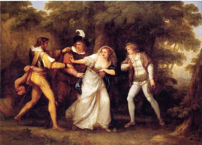 Valentine Rescues Silvia in The Two Gentlemen of Verona c. 1789