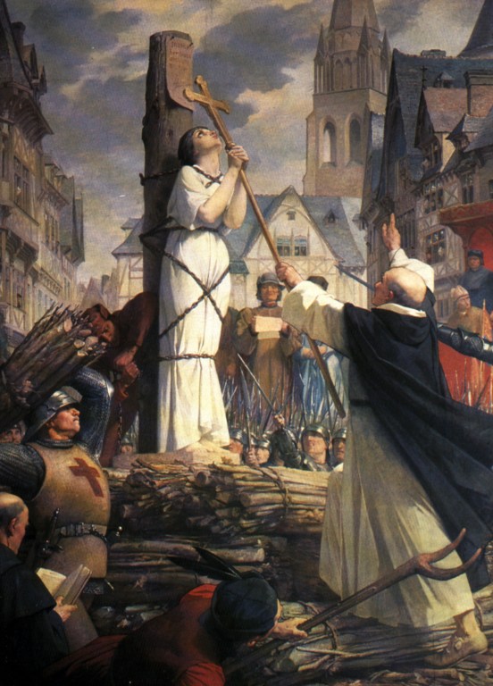 Joan of Arc at the stake by Jules Eugène Lenepveu.