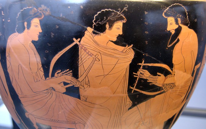 Music - Ancient Greek vase - music lesson