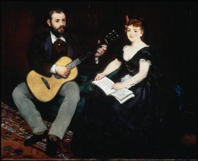 The Music Lesson by Manet c. 1868
