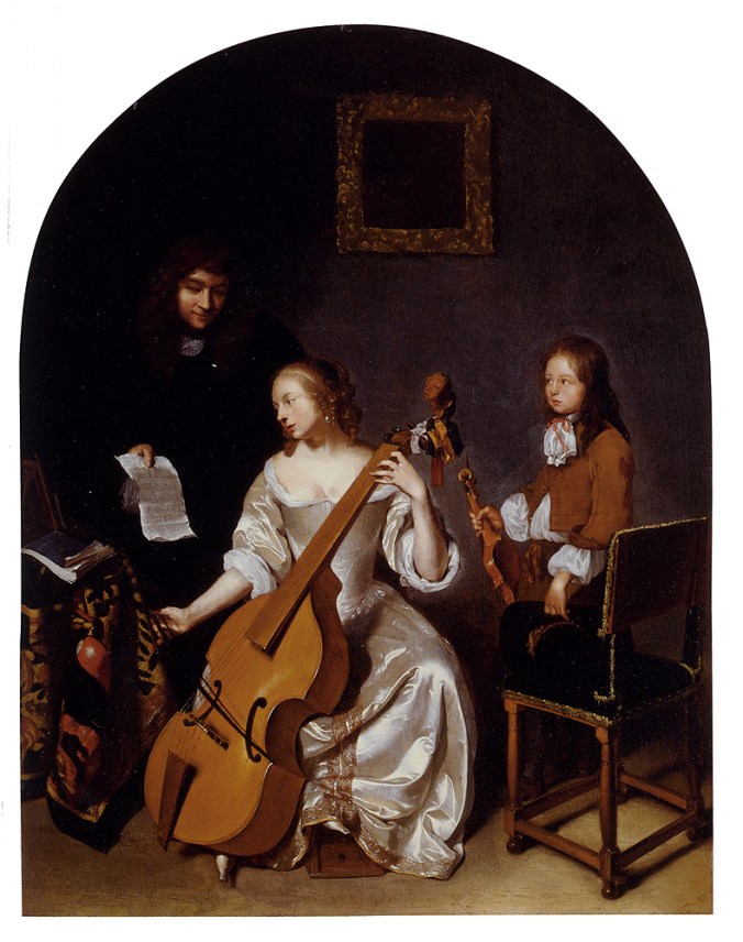 The Music Lesson by Caspar Netscher