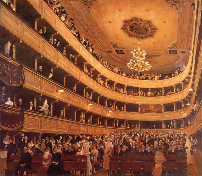The old Burgtheater by Klimt c. 1889