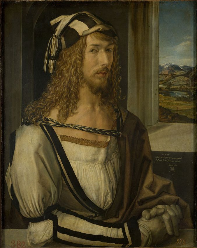 Self Portrait c. 1498 by Albrecht Dürer in the Prado, Madrid