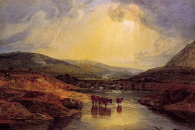 Abergavenny Bridge Monmouthshire by JMW Turner