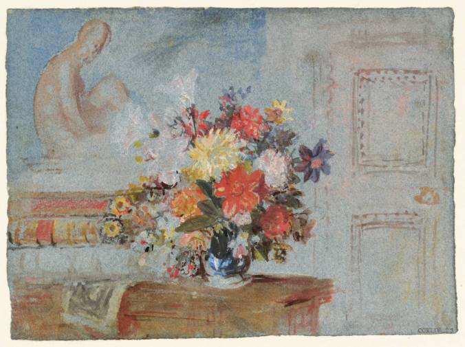The Old Library: A Vase of Lilies, Dahlias and Other Flowers 1827 Joseph Mallord William Turner 1775-1851 Accepted by the nation as part of the Turner Bequest 1856 