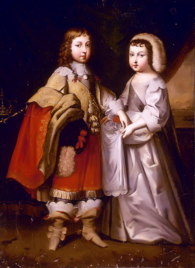 Portrait Of King Louis XIV and his Brother Philippe I, Duke of D'Orleans