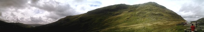 Panoramic view of the Kirkstone Pass towards Windermere