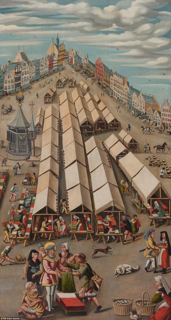 The Draper's Market in 's-Hertogenbosch ca. 1530 
