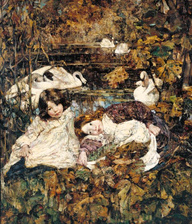 Autumn c. 1904 by Edward Atkinson Hornel (1864-1933).