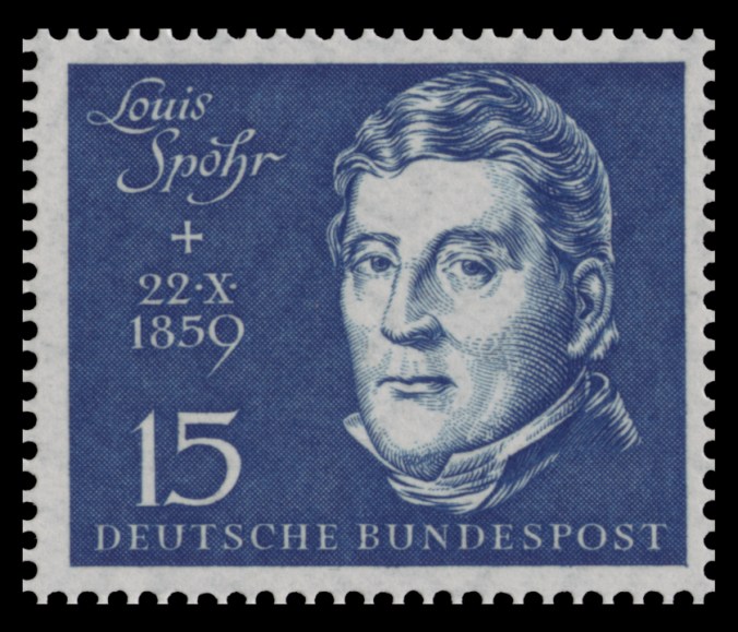 German stamp depicting Louis Spohr from 1959