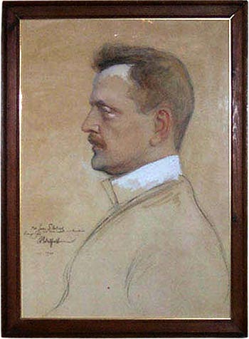 Portrait of Sibelius by Albert Edelfeldt c. 1904