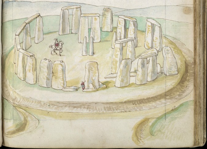 The earliest surviving painting of Stonehenge - a watercolour by a Dutch traveller, Lucas de Heere c. 1574