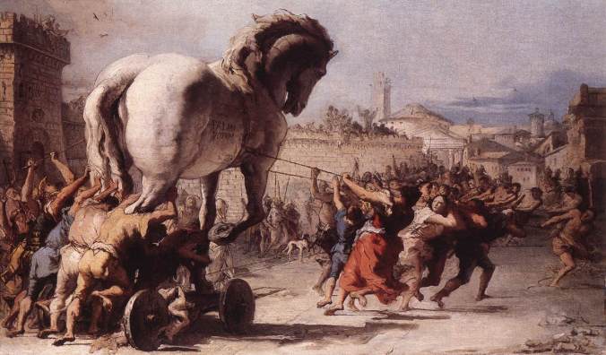 The Procession of the Trojan Horse in Troy by Giovanni Domenico Tiepolo c. 1773