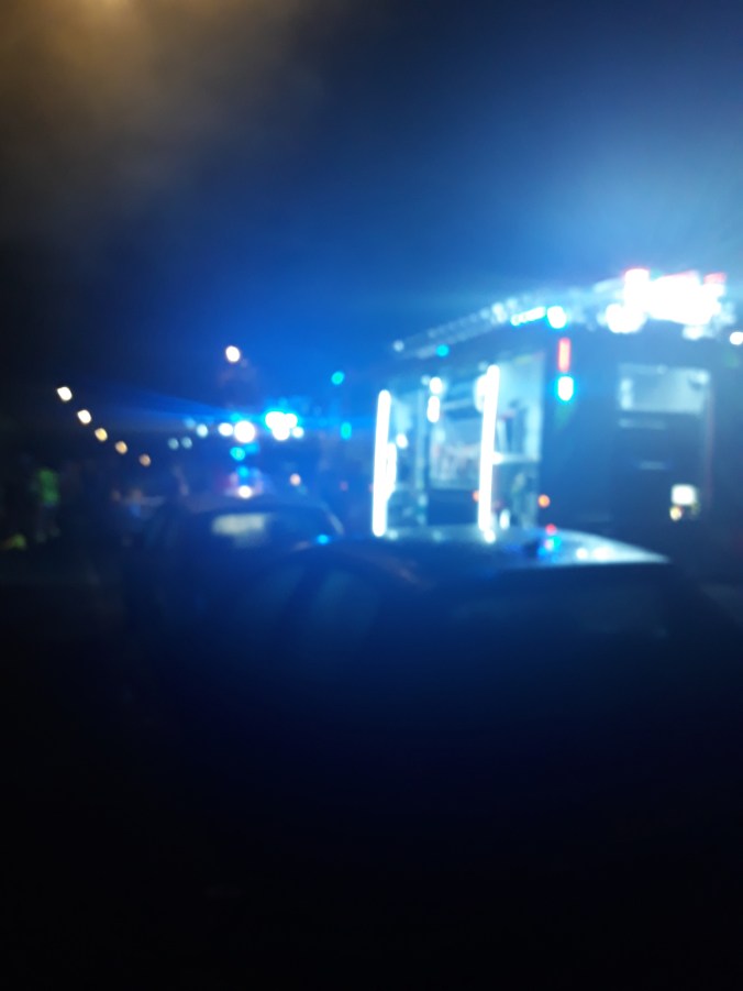 fire engines blurred